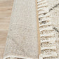 Anisah Modern Natural & Grey Boho Fringed Rug