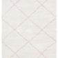 Anisah Modern White & Pink Bohemian Tribal Chic Fringed Rug