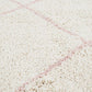 Anisah Modern White & Pink Bohemian Tribal Chic Fringed Rug