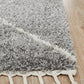 Anisah Modern Grey & White Diamond Pattern Fringed Rug