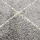 Anisah Modern Grey & White Diamond Pattern Fringed Rug