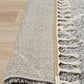 Anisah Modern Grey & White Diamond Pattern Fringed Rug