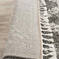 Chaima Modern Fringed Grey & White Rug