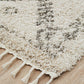 Chaima Modern Fringed White & Grey Rug