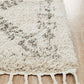 Chaima Modern Fringed White & Grey Rug