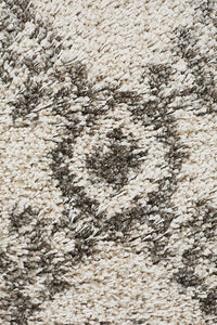 Thumbnail for Chaima Modern Fringed White & Grey Rug