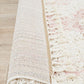 Chaima Modern Fringed White & Pink Rug