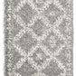 Chaima Modern Fringed Steel Grey & White Rug