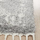 Chaima Modern Fringed Steel Grey & White Rug