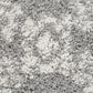 Chaima Modern Fringed Steel Grey & White Rug