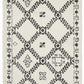 Chaima Modern Fringed White & Black Rug