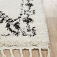 Chaima Modern Fringed White & Black Rug