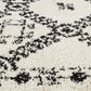 Chaima Modern Fringed White & Black Rug