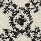 Chaima Modern Fringed White & Black Rug