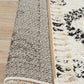 Chaima Modern Fringed White & Black Rug