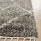 Nahla Modern Fringed Grey & White Rug
