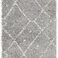 Nahla Modern Fringed Steel Grey & White Tribal Rug 