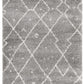 Nahla Modern Fringed Steel Grey & White Tribal Rug 