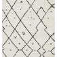 Nahla Modern Fringed White & Black Tribal Rug