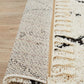 Nahla Modern Fringed White & Black Tribal Rug