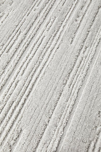Thumbnail for Ezra Serenade Grey Modern Organic Line Pattern Rectangle Rug
