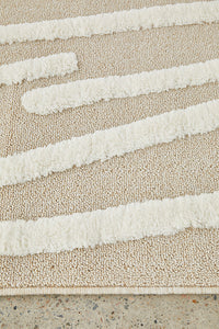 Thumbnail for Kobi Serenade Natural and Ivory Pattern Modern Rectangle Rug