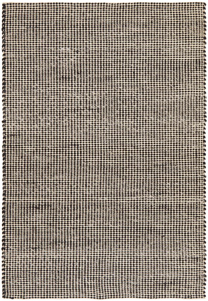 Vera Scandi Black Flatweave Felted Wool Rug
