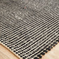 Vera Scandi Black Flatweave Felted Wool Rug