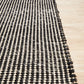 Vera Scandi Black Flatweave Felted Wool Rug