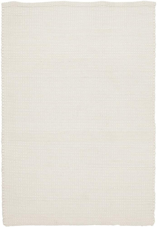 Vera Scandi White Flatweave Felted Wool Rug