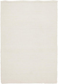 Thumbnail for Vera Scandi White Flatweave Felted Wool Rug