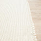 Vera Scandi White Flatweave Felted Wool Rug