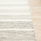 Erika Scandi Grey Striped Flatweave Wool Rug