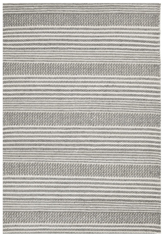 Astrid Scandi Silver Grey Flatweave Felted Wool Rug