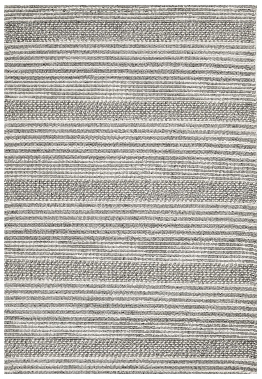 Astrid Scandi Silver Grey Flatweave Felted Wool Rug