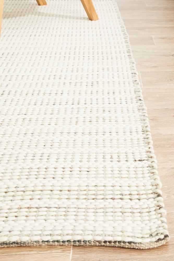 Vera Scandi Natural Flatweave Felted Wool Rug
