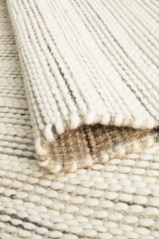 Vera Scandi Natural Flatweave Felted Wool Rug