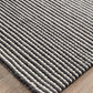 Oscar Monochrome Black & White Striped Felted Wool Rug
