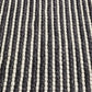 Oscar Monochrome Black & White Striped Felted Wool Rug