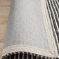 Oscar Monochrome Black & White Striped Felted Wool Rug