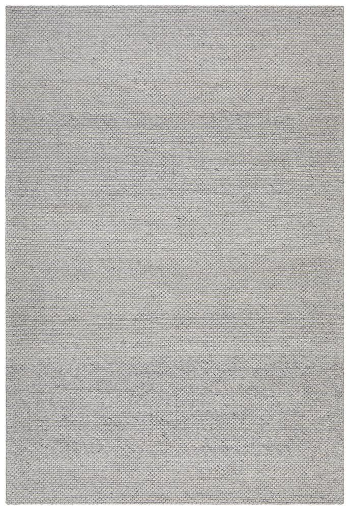 Oscar Scandinavian Grey Felted Wool Rug