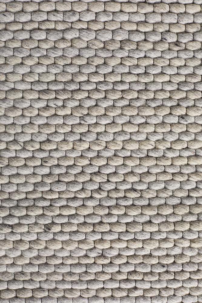 Oscar Scandinavian Grey Felted Wool Rug