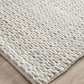 Carina Scandinavian Grey & White Hand Braided Wool Rug