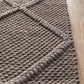 Myla Tribal Brown Diamond Pattern Wool Rug