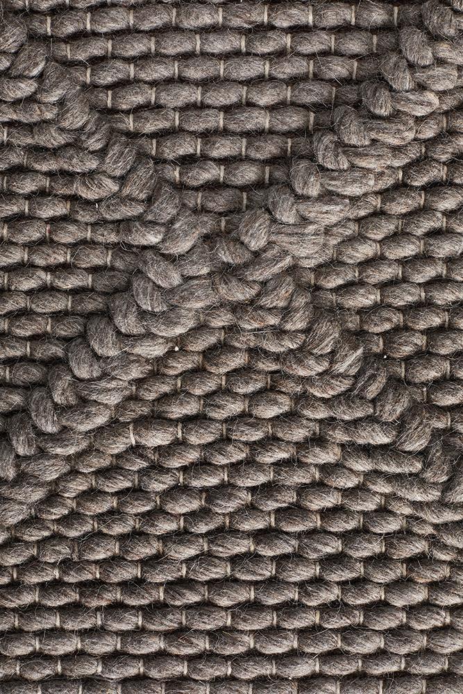 Myla Tribal Brown Diamond Pattern Wool Rug