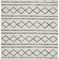 Fallon Tribal Diamond Pattern Grey & White Hand Woven Wool Rug