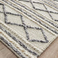 Fallon Tribal Diamond Pattern Grey & White Hand Woven Wool Rug