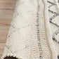 Fallon Tribal Diamond Pattern Grey & White Hand Woven Wool Rug