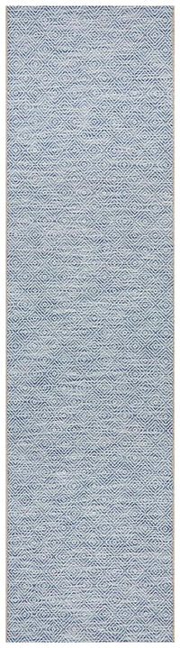 Thumbnail for Milly Outdoor Blue & White Diamond Pattern Rug