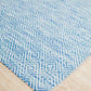 Milly Outdoor Blue & White Diamond Pattern Rug